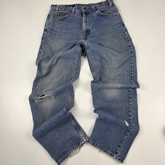 Vintage Levi's 550 Jeans Mens 33x32 Fits 32x32 Relaxed Fit Distressed Denim - Picture 1 of 15
